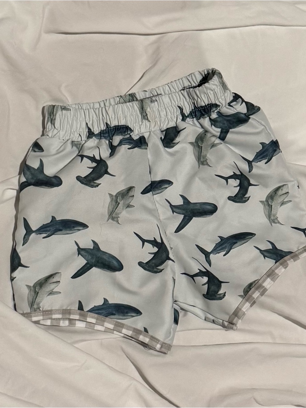 Boys Shark Swim Trunks with Elastic Waist